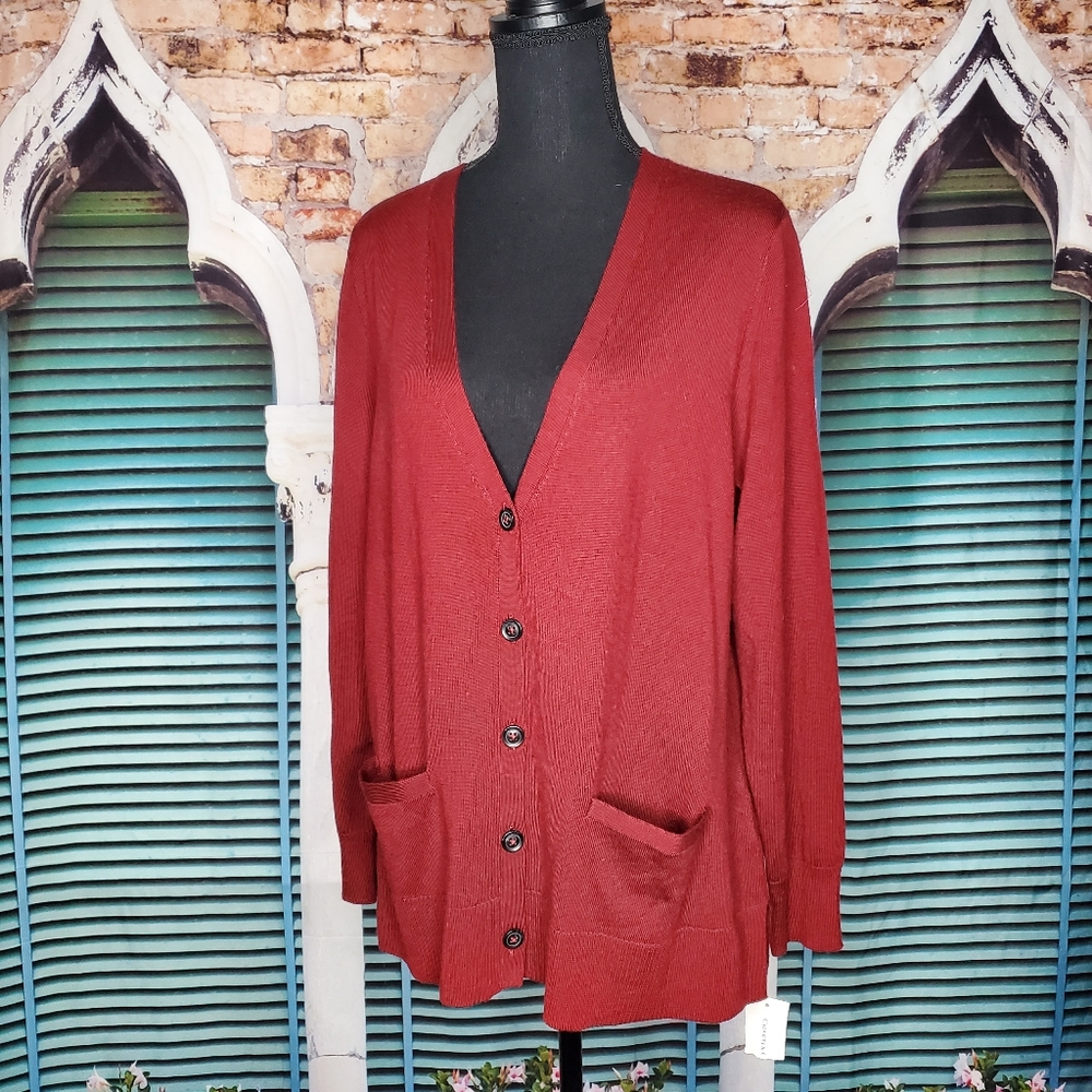 Merino Wool V-Neck Button-up Cardigan with Pockets - From Charter Club by Macy's